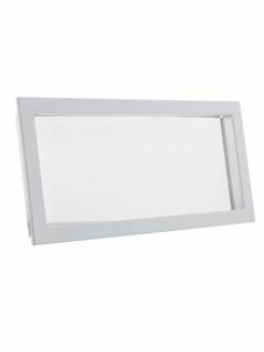 Krbová mriežka PREMIUM STEEL 450x220 mm, biela, so sitom