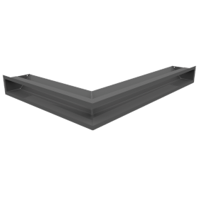 Krbová mriežka LUFT rohová 547x766x90 mm, pravá grafitová, skosená 45