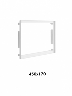 Osadzovací rámik pre krbovú mriežku PREMIUM STEEL 450x170 mm, biela