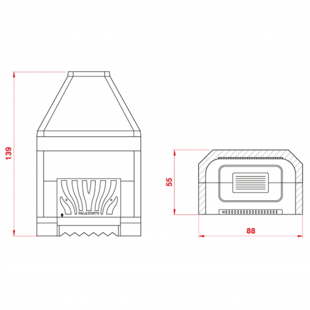 Otvorené ohnisko PATIO 78 R