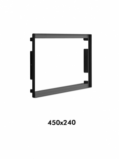 Osadzovací rámik pre krbovú mriežku PREMIUM STEEL 450x240 mm, čierna