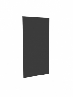 V-BOX zadný panel PREMIUM STEEL 350x700 mm, čierna