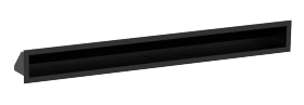 Krbová mriežka rovná DEFRO, 980x90x80 mm, čierna