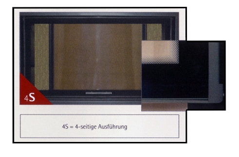 KV ARTE 3RL-100h 4S STANDARD, oceľ čierna, 3 stranné presklenie, výsuvné dvierka, CPV, bezrám, dv,