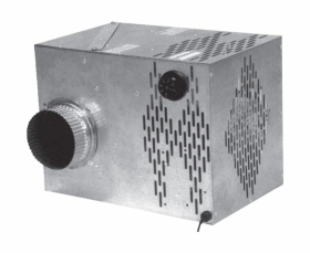 Ventilátor DU4 COMBITHERM, ťažnotlačný, 400 m3/h, bimetal klapka, príruby o125 mm
