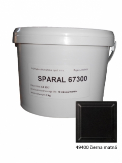 SILATERM, špárovacia hmota SPARAL, 49400 čierna matná, vedro 2 kg