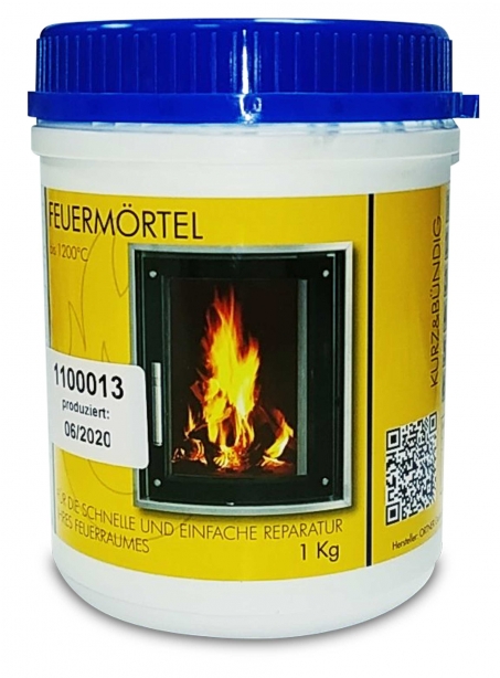ORTNER, žiaruvzdorná malta FEUERMÖRTEL do 1 200 °C, prášok, dóza 1 kg