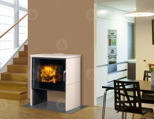 Krbové kachle RIANO N02, 51502 keramika HOLUBIA ŠEDÁ, korpus čierny, dvierka čierne