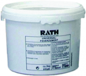 RATH, žiarocement KERATHFIX UNIVERSAL, zrnitosť 0-3 mm, do 1200 °C, vedro 2 kg