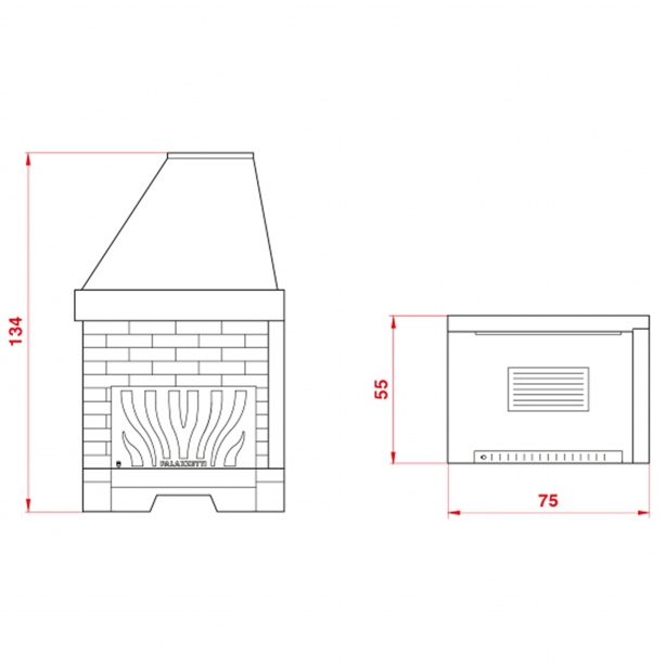 Otvorené ohnisko PATIO 76 R