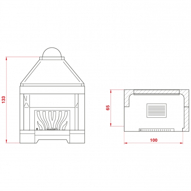 Otvorené ohnisko PATIO 86 R