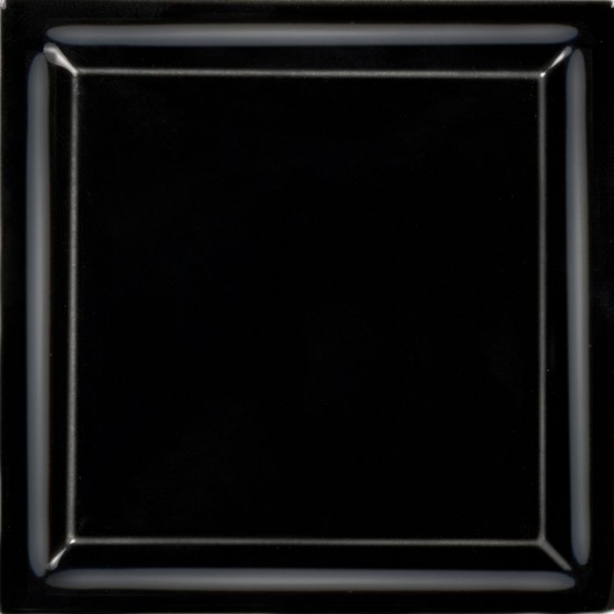 Krbové kachle LAREDO 01 AKUM, bok 49000 keramika čierna lesklá, veko plech, čierny korpus, CPV