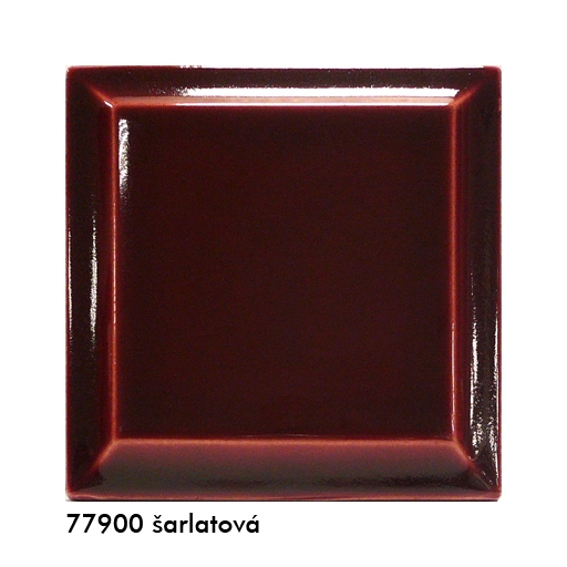Krbové kachle STROMBOLI N02, 77900 keramika červená šarlátová, CPV, potlačené sklo
