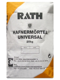 RATH, kachliarska malta UNIVERSAL, keramická väzba, 1100°C, oranžové vrece 25kg