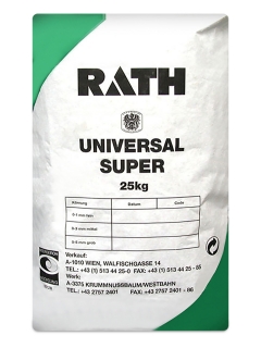 RATH, malta UNIVERSAL SUPER stredná, hydraulicko-keramická väzba, 1200 °C, 0-3 mm, zelené vrece 25 kg