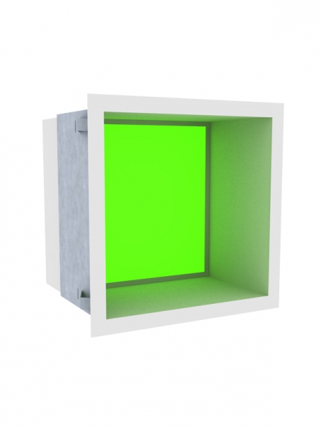 V-BOX svetelný modul farebný z PREMIUM STEEL 350x350 mm, biela