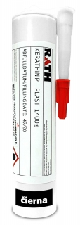RATH, tmel FASERPLAST KERATHIN P, čierny, do 1000 °C, kartuša 310 ml