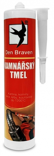 70402RL, Kachliarsky tmel 1200° - biely, BRAVEN, biely, 280 ml