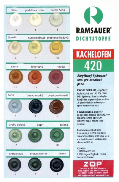 Kachliarsky špárovací tmel KACHELOFEN 420 (antracitová č. 7) 2500321, 310 ml, 20 ks / kartón