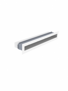 Krbová mriežka PREMIUM STEEL 900x100 mm, biela, tunelová s rámikom, nerez