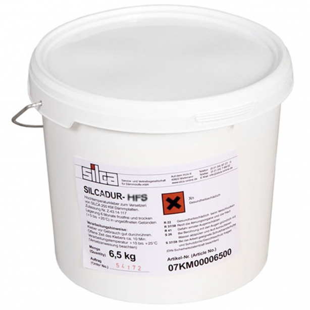 SILCADUR-HFS lepidlo pre izolačné dosky SILCA, Tmax 950 °C, plastové vedro 6.5 kg