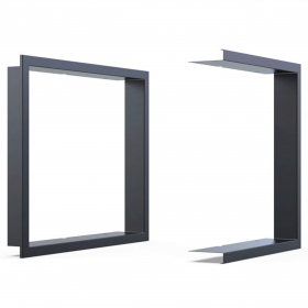 Rámik pre rovné KV IMPULS SM BASIC, úzky 3 cm, hĺbka 6 cm, čierny