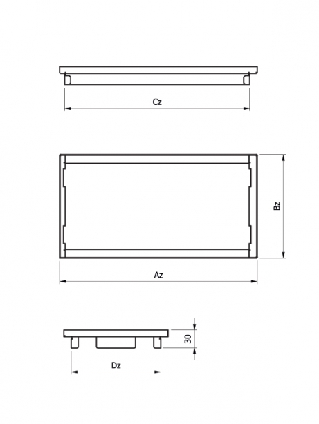 Osadzovací rámik pre krbovú mriežku PREMIUM STEEL 450x170 mm, biela