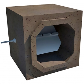 Akumulačný modul CMA-M 13, klapka by-pass 28 cm, 250x250x250