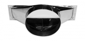 Príruba pre prívod vzduchu na horenie z exteriéru, pravouhlá/okrúhla, o150 mm