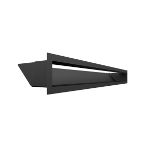 Krbová mriežka LUFT 9x80 cm, čierna, bez žalúzie, skosená 45